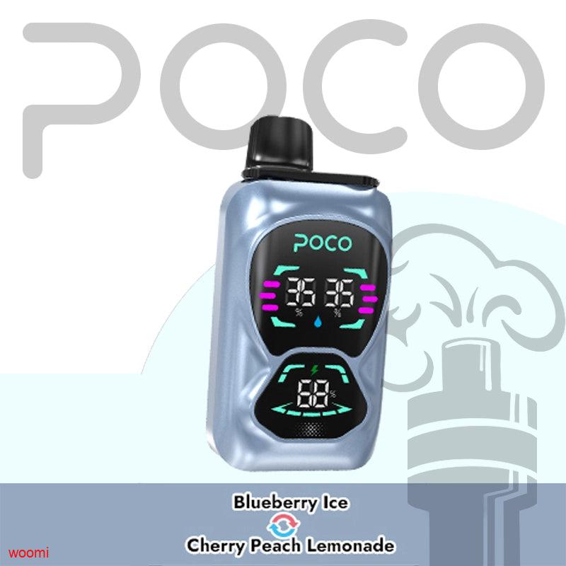 POCO DOUBLE 26000 BLUEBERRY ICE & CHERRY PEACH LEMONADE 5%