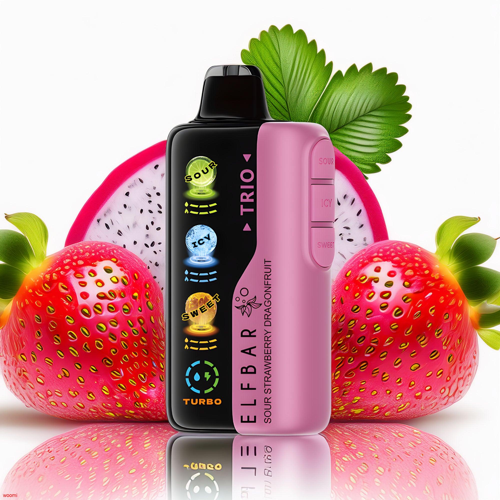 ELF BAR Trio 40000 – Sour Strawberry Dragonfruit 5%