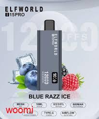 Elf World i15 PRO 12 000 puffs Blue Razz Ice - 5%