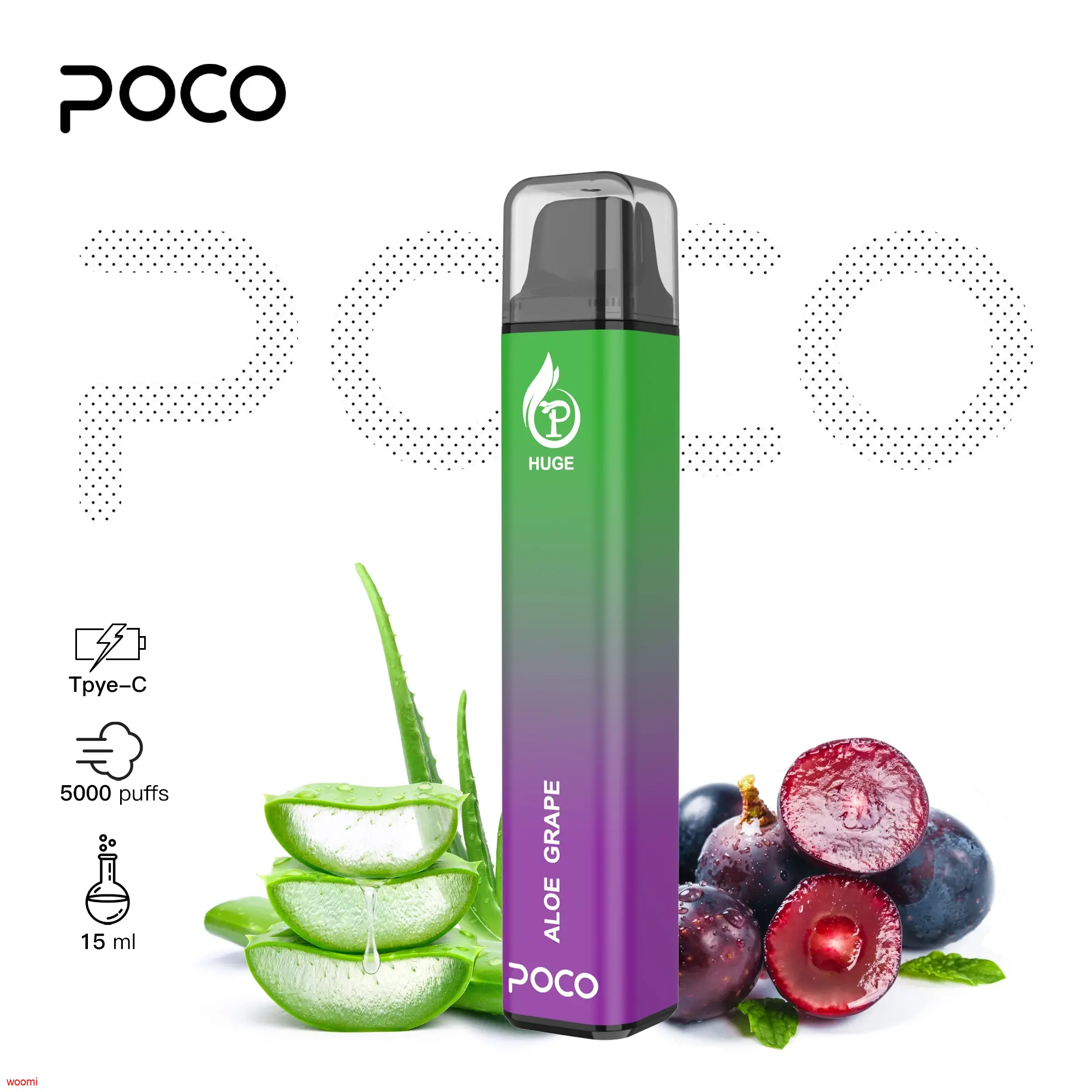Poco Huge 5000 Aloe Grape 5%