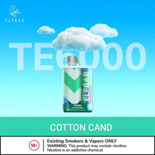 Elf Bar TE6000 puffs Cotton Candy 5% NIcotine 