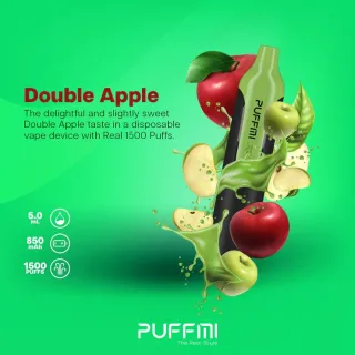 Puffmi DP 1500 puffs Double Apple 2% Nicotine