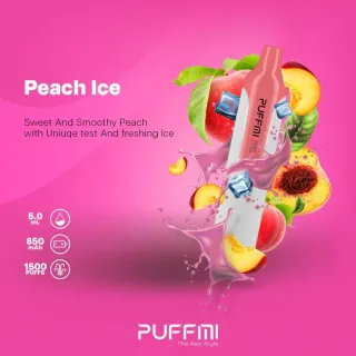 Puffmi DP 1500 puffs Peach Ice 2% Nicotine